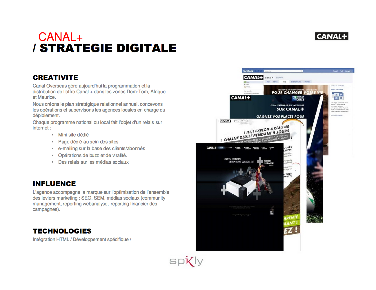 Dispositif digital et extranet - Infomercial - Canal+ ...