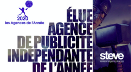 Steve élue agence de publicité indépendante de l'année Steve élue agence de publicité indépendante de l'année