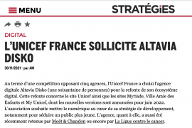 L’Unicef France sollicite Altavia Disko