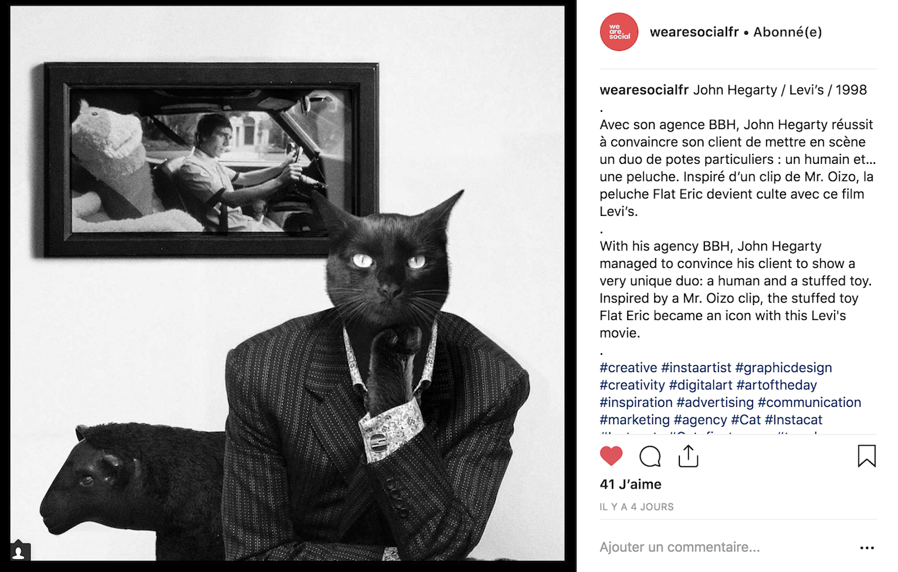 Instagram L Histoire De La Pub Incarnee Par Un Chat Georgie The Time Traveler Agence We Are Social